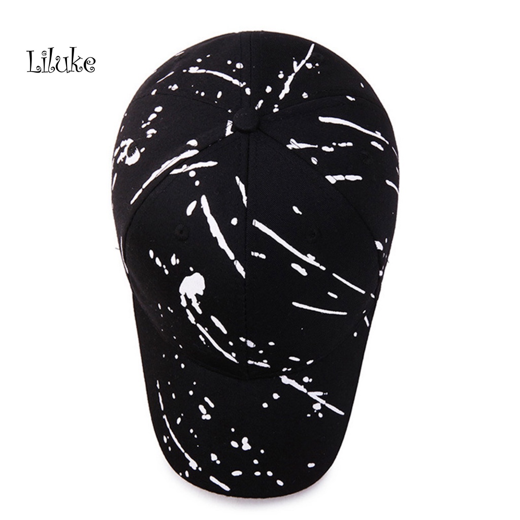 Mũ Lưỡi Trai Cotton Màu Trơn In Họa Tiết Graffiti Cá Tính