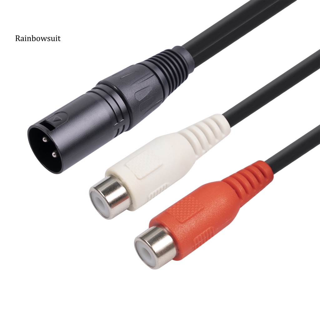 Cáp Chuyển Đổi Âm Thanh Từ 3pin XLR Sang 2 RCA Chống Áp Lực Cho Máy Tính