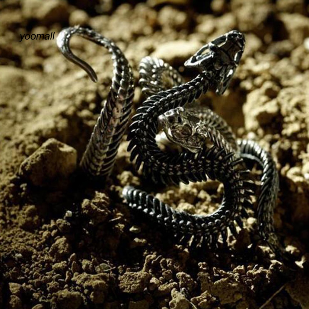 Set 2 Nhẫn Đồng Hình Rắn Màu Sắc Tùy Chỉnh Thời Trang Cho Nam