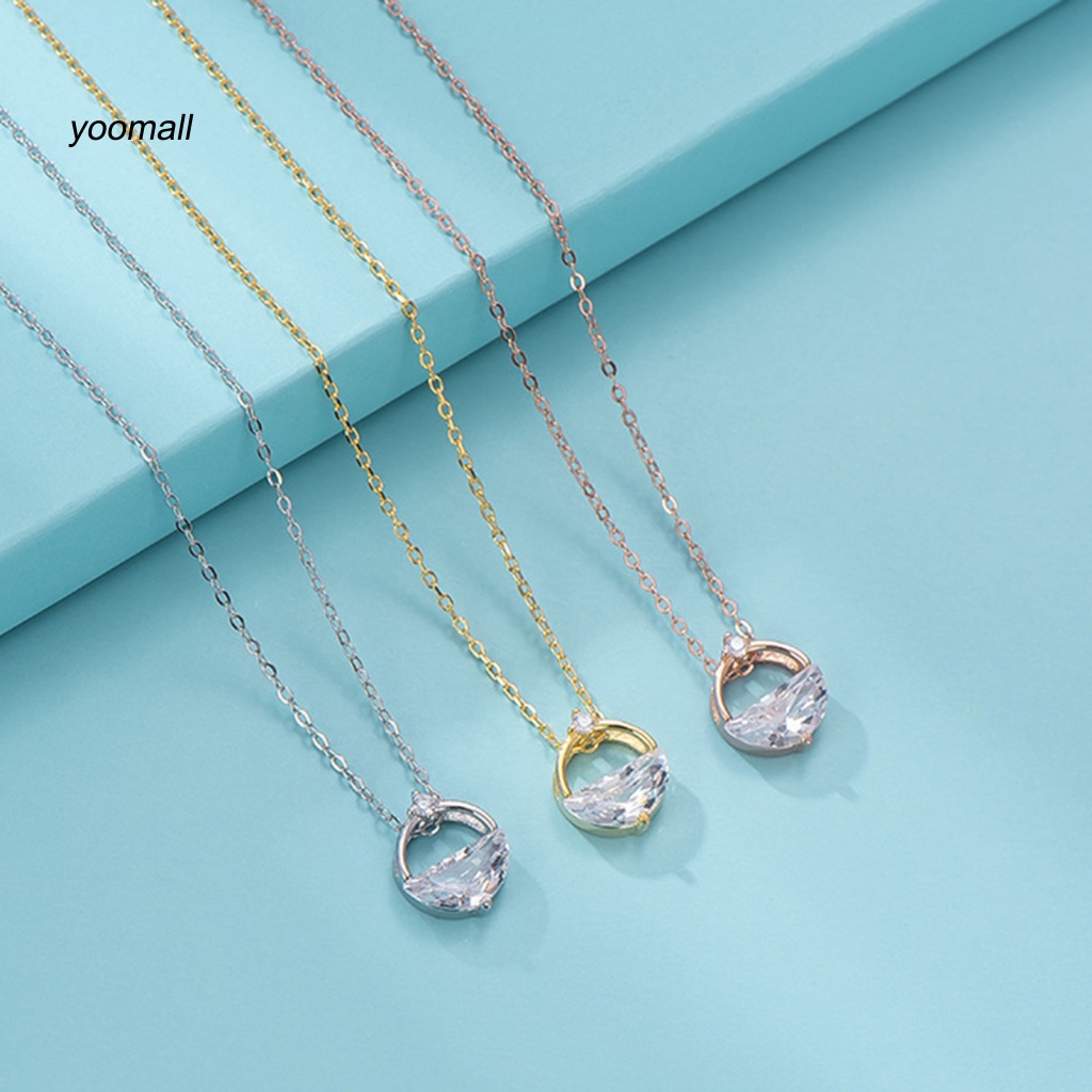 Vòng cổ Mạ Bạc Mặt Hình Giọt Nước Thanh Lịch Cho Nữ