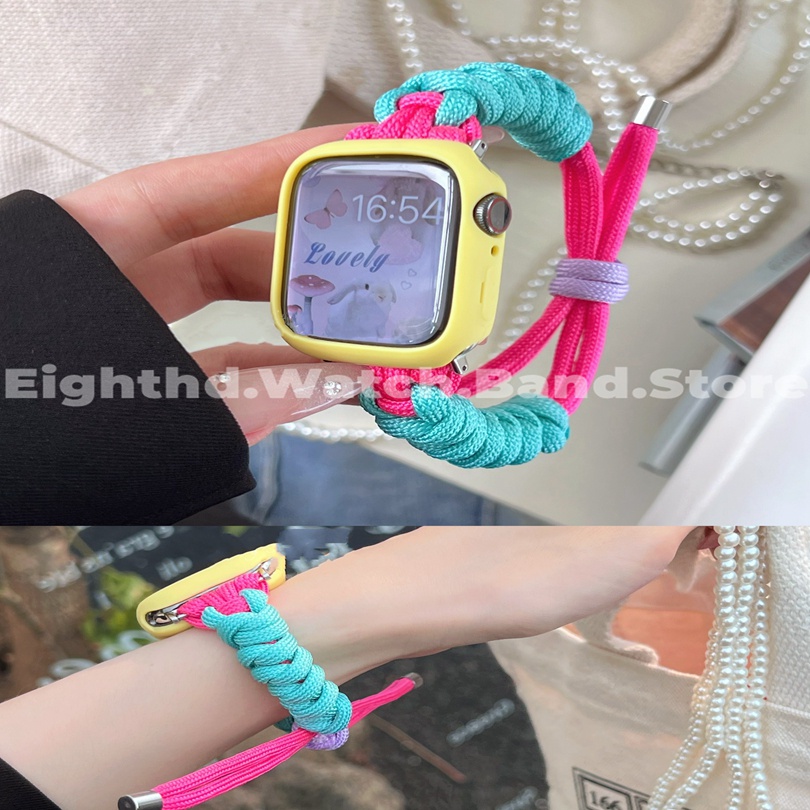 Dây Đeo Nylon Thay Thế Cho Đồng Hồ Thông Minh Apple Watch Series Ultra 8 7 6 SE 5 4 3 2 1 iWatch Size 49mm 45mm 41mm 44mm 40mm 42mm 38mm