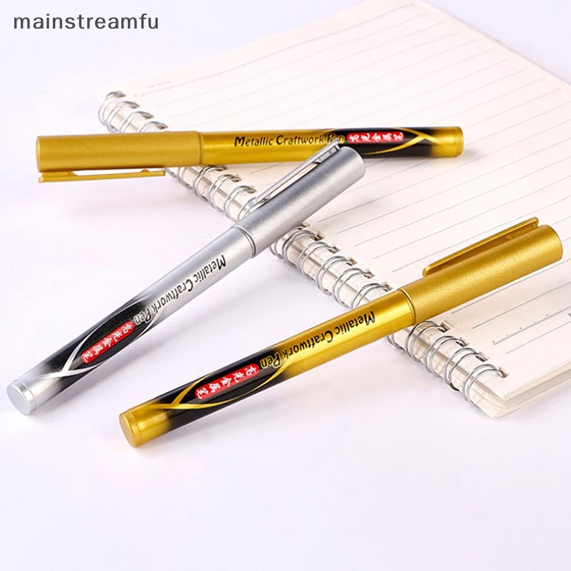Bút Kim Loại Màu Vàng / Bạc Chống Thấm Nước Dùng Đánh Dấu Thư Pháp / Thẻ Hy Lạp [Mainnstreamfu]