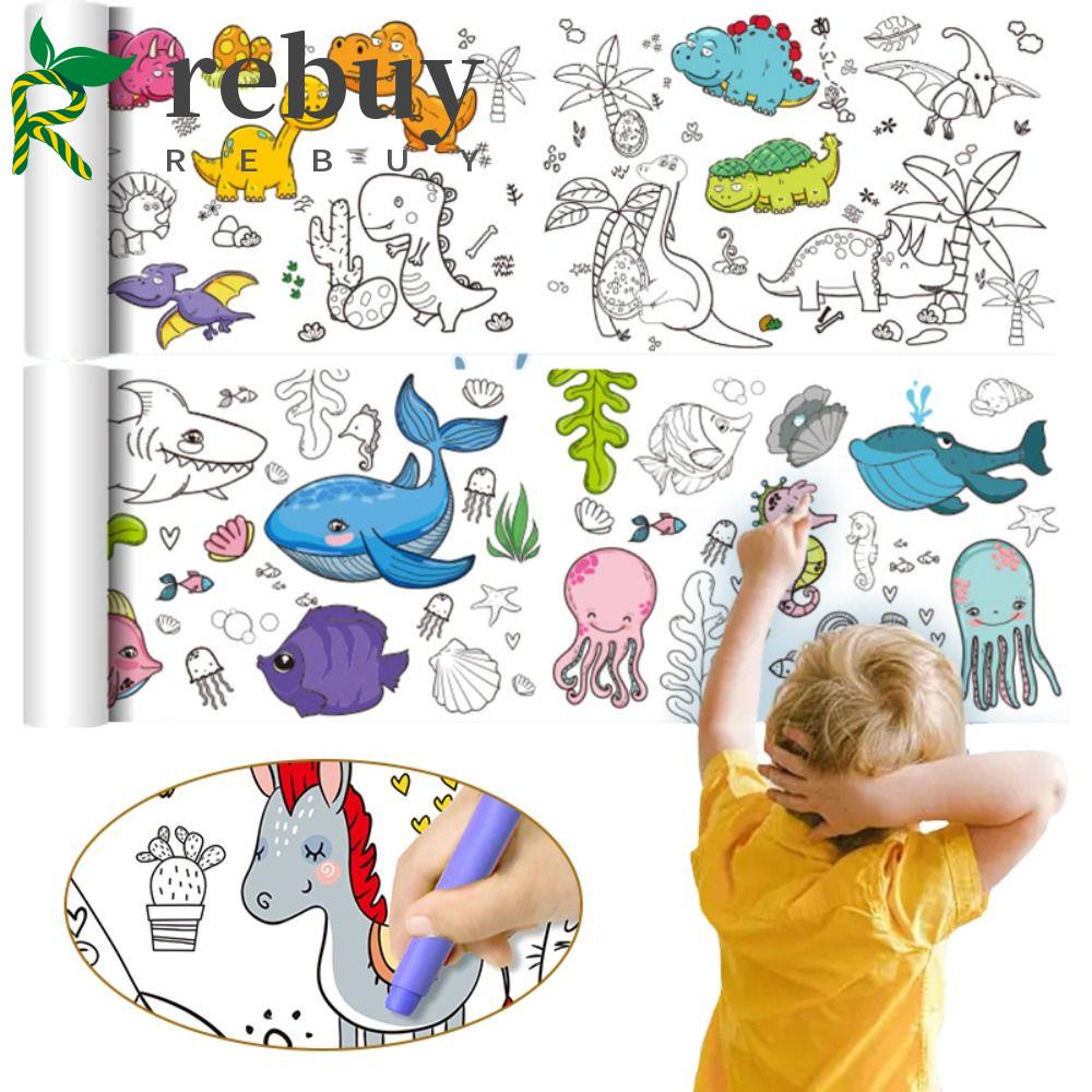 Cuộn Giấy Tô Màu Họa Tiết Graffiti 30 * 90cm Dành Cho Trẻ Em Vẽ Tranh Diy