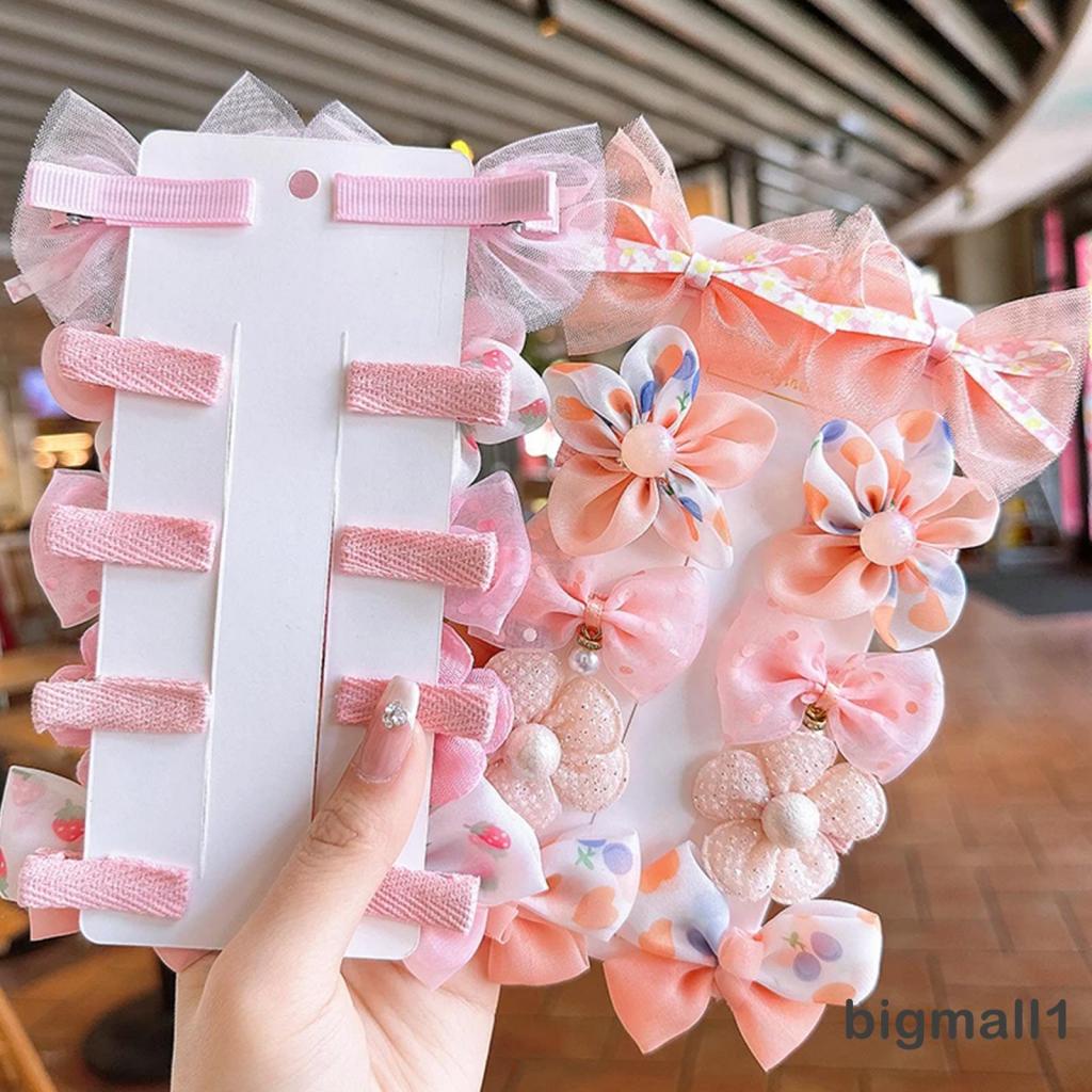 Set 10 Kẹp Tóc Nơ Dễ Thương Cho Bé Gái