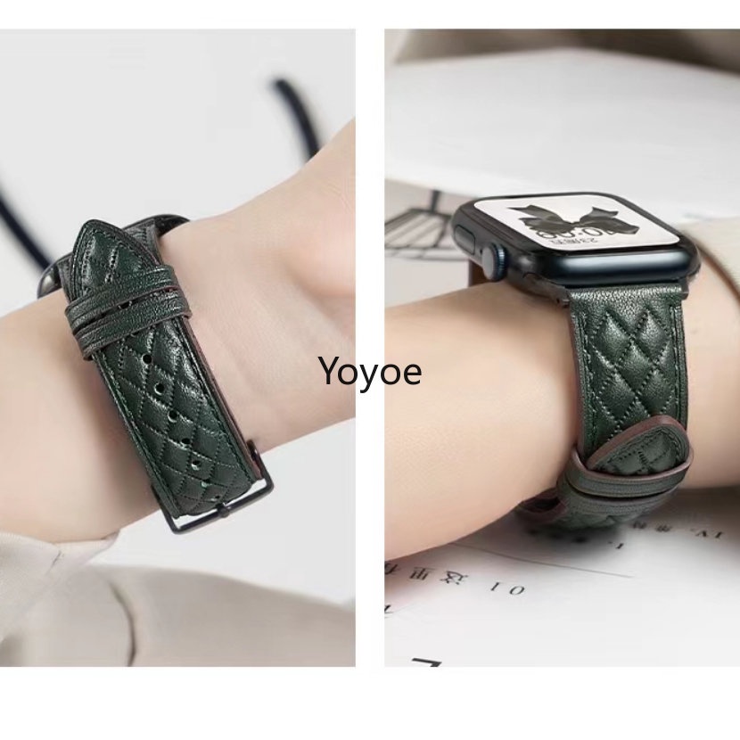 Dây Đeo Bằng Da Có Khóa Kim Loại Cho Đồng Hồ Apple 44mm 45mm 49mm 40mm 41mm 42mm 38mm 45 44 mm iWatch Series 3 4 5 6 Se 7 8