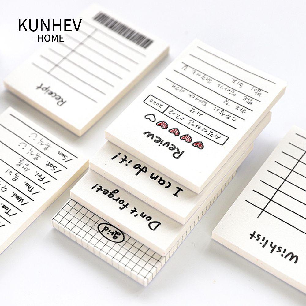 KUNHEV Set 50 Tờ Giấy Ghi Chú Trang Trí Sổ Tay Nhật Ký/Văn Phòng Phẩm