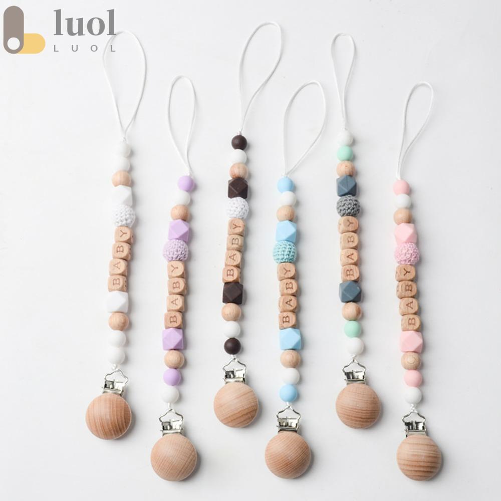 Kẹp Núm Vú LUOL|Dây Xích Chống Thất Lạc Hình Chữ Nhai Dễ Thương