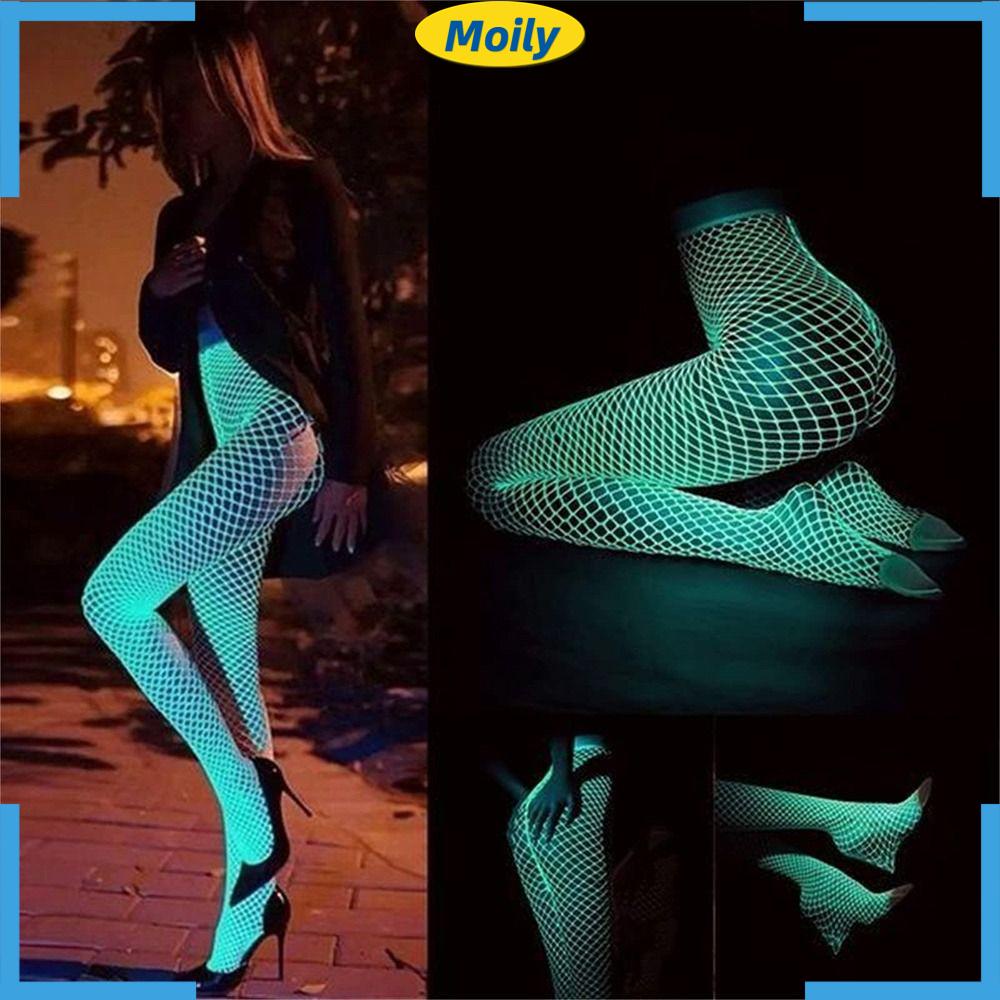 Moilyvn Vớ Lưới Cá Dạ Quang Siêu Co Giãn Chất Lượng Cao Cho Nữ Và Phụ Nữ