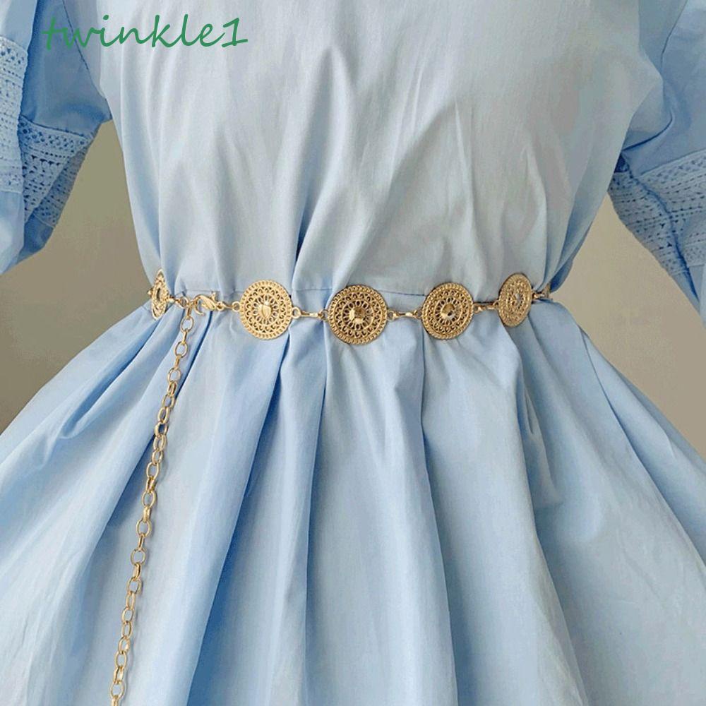 Thắt Lưng Dây Xích Bằng Kim Loại Điều Chỉnh Được Phong Cách Punk Hàn Quốc Cho Nữ