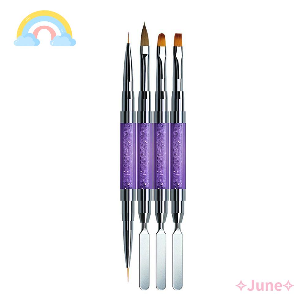 JUNE Bộ 4 Cây Bút Gel Nối Dài Móng Tay Chuyên Dụng