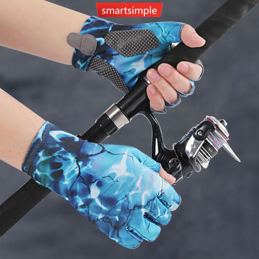 Găng Tay Hở Ngón Chống Nắng Chống Trượt Thoáng Khí T7V3 Dành Cho Nam