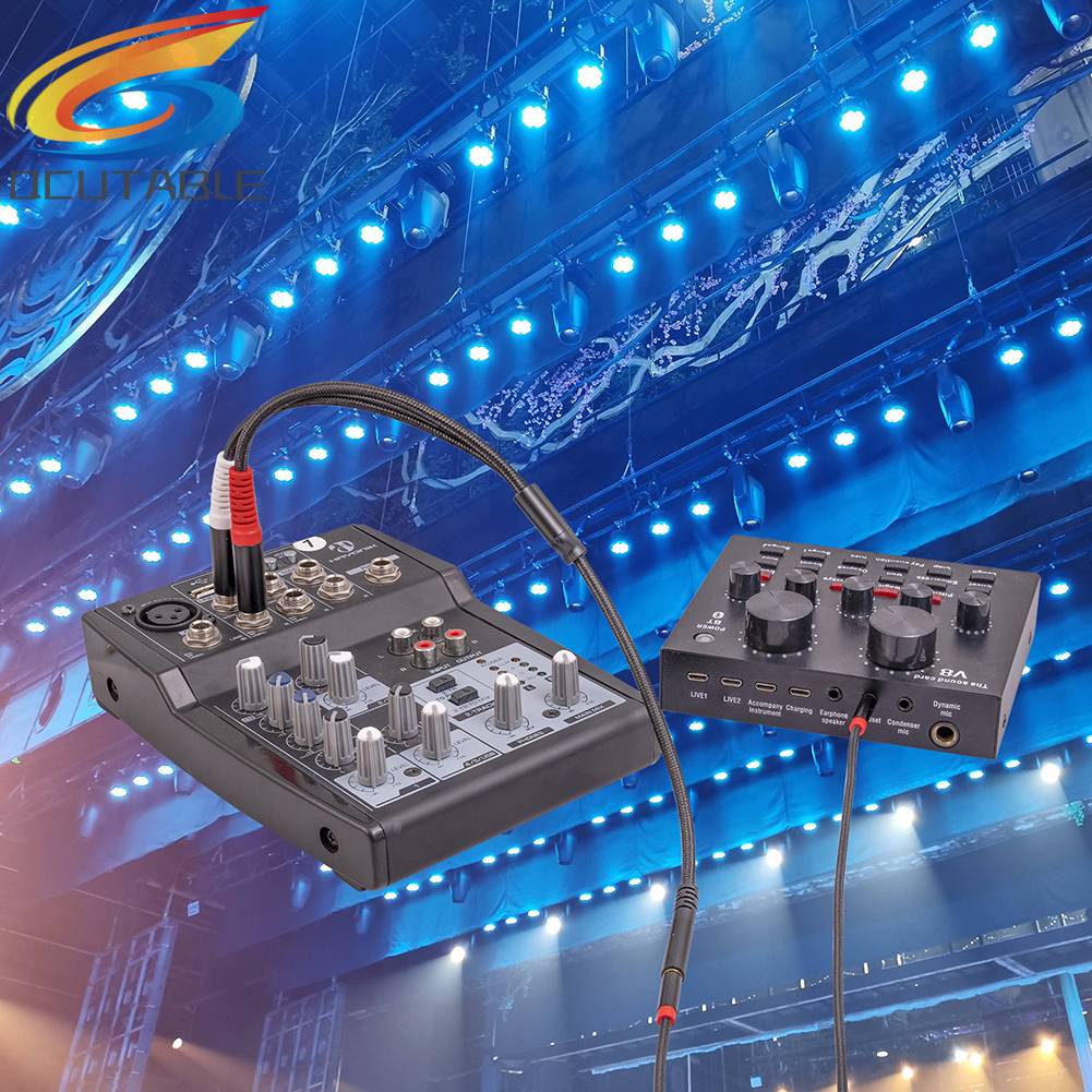 Dây Cáp Âm Thanh 3.5mm Đầu Cái Sang Đầu Đực 6.35mm Dài 0.3m Cho Loa Trộn