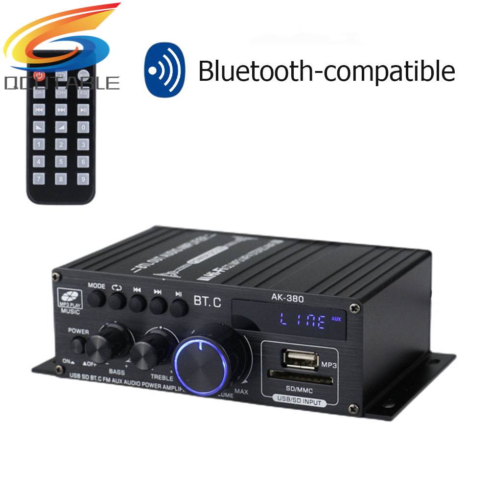 Bộ Khuếch Đại Âm Thanh Bluetooth AK380 12V 2 Kênh HIFI Chuyên Dụng Cho Gia Đình