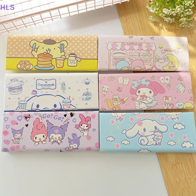 Hộp Đựng Mắt Kính Bằng Vải Gấp Gọn Họa Tiết Sanrio Kitty Melody Kuromi Cinnamoroll