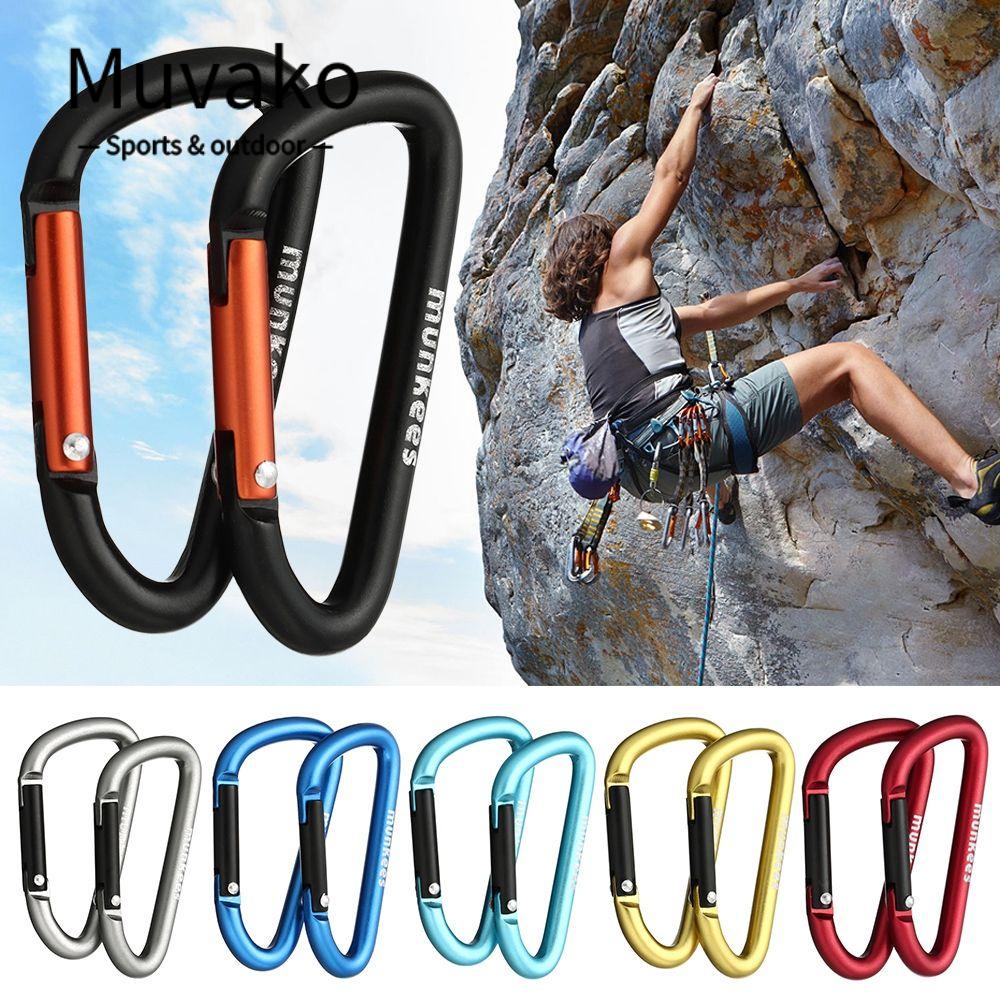 MUVAKO Bộ 2 Móc Khóa Leo Núi Bằng Hợp Kim An Toàn Mới