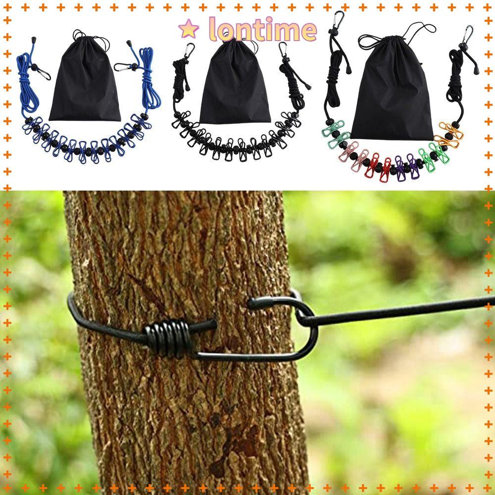 LONTIME Dây Phơi Quần Áo 12 Kẹp Tiện Lợi