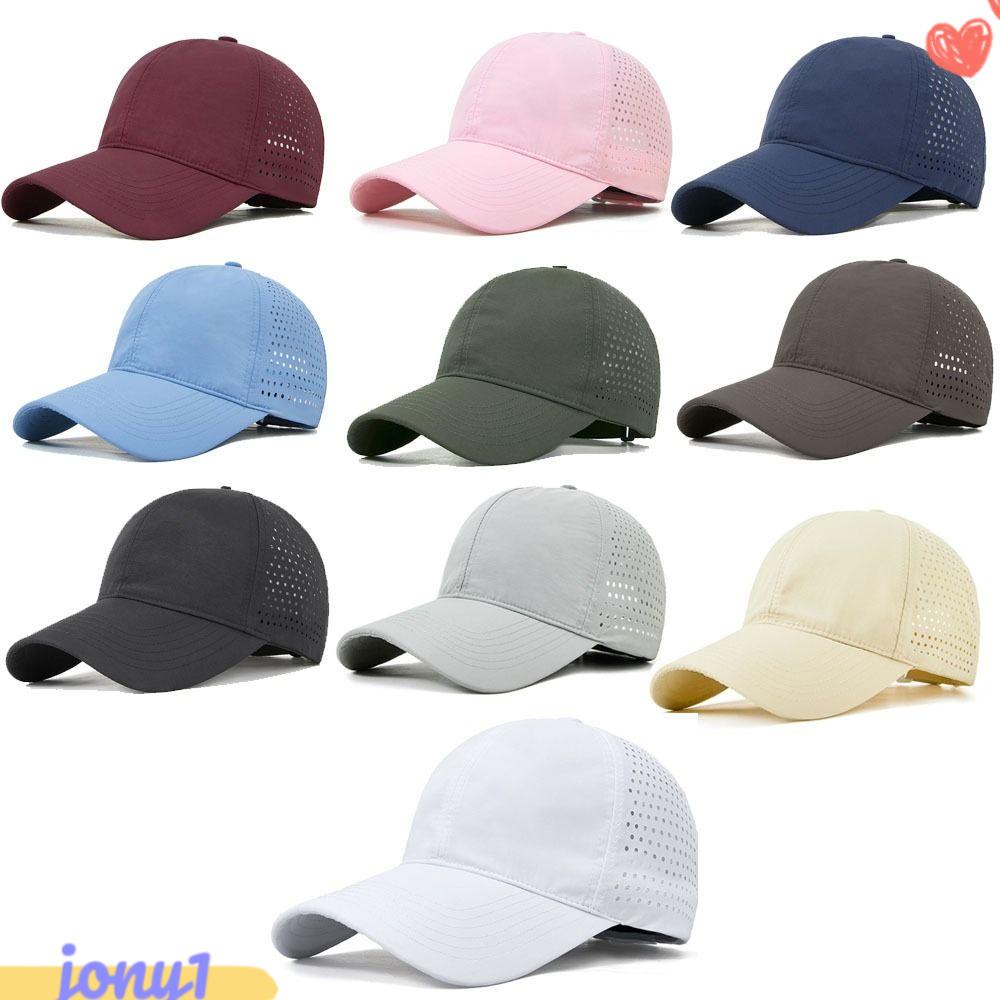 JONYE Mũ Lưỡi Trai Phối Lưới Thoáng Khí Mau Khô Có Thể Điều Chỉnh