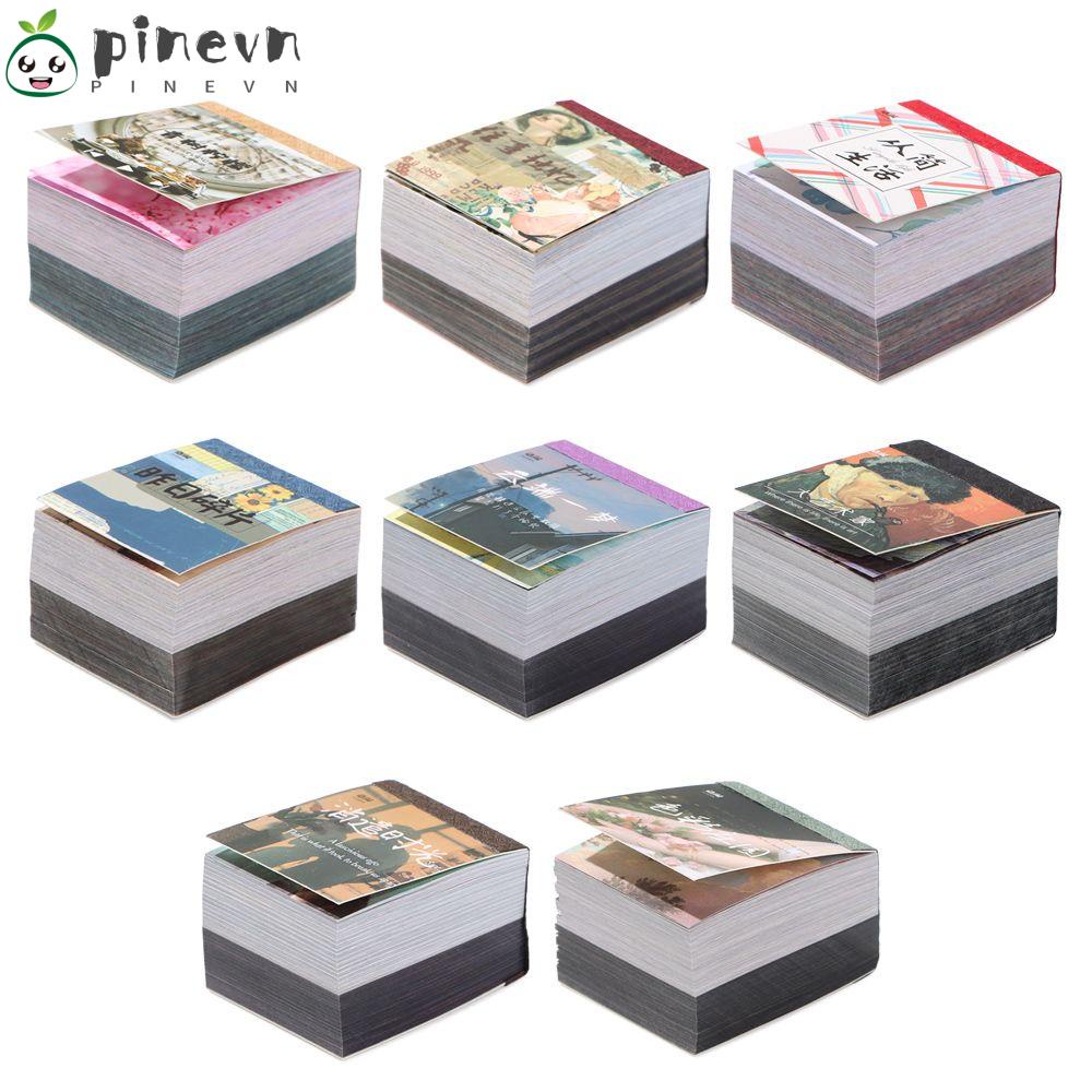 PINEVN Thẻ Giấy Mini Có Lỗ Dành Cho Trang Trí Sổ Tay