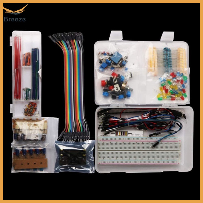 1 Hộp Mạch Điện Tử Bộ Dụng Cụ Khởi Động Cơ Bản Diy 140 Dây