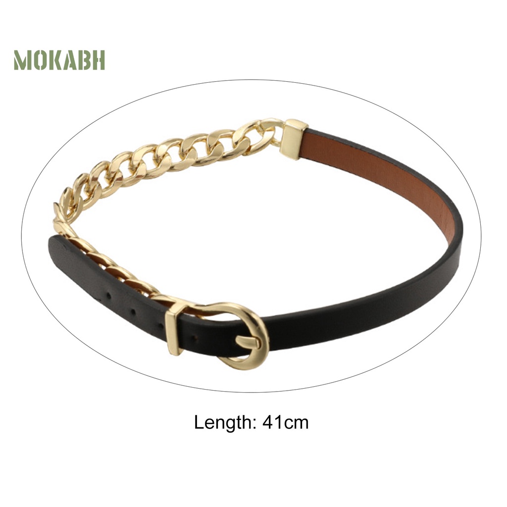 Vòng Cổ Choker Giả Da Có Khóa Điều Chỉnh Được Phong Cách Hip Hop Thời Trang Cho Nữ