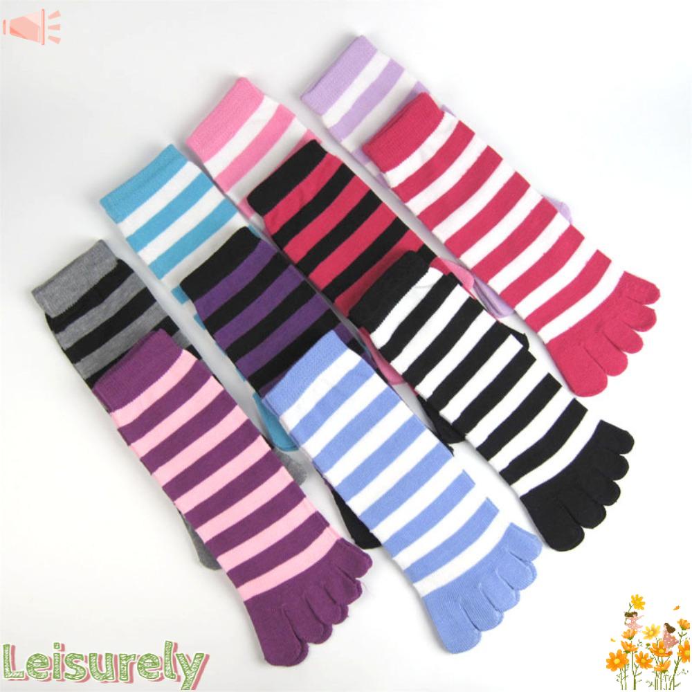 LEILY Bộ 3 / 6 Đôi Dép Đi Trong Nhà Họa Tiết Sọc Màu Sắc Ngẫu Nhiên Thời Trang Cho Nữ