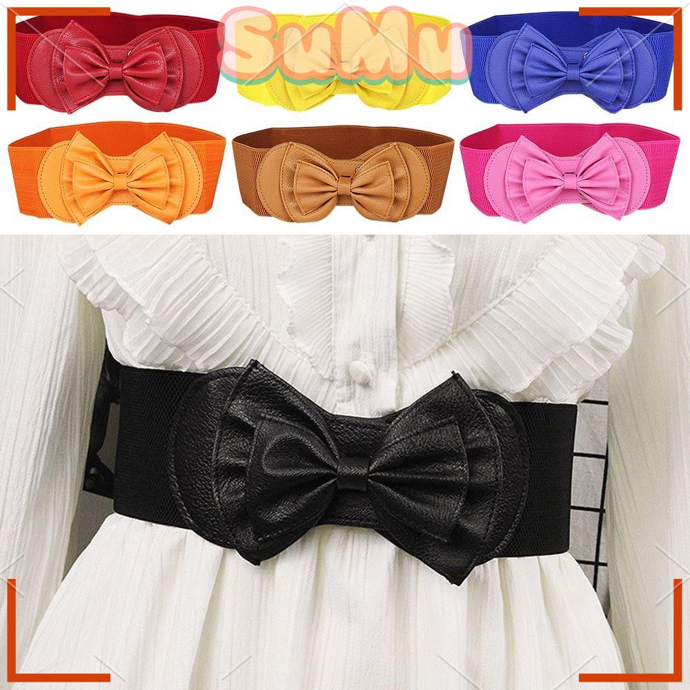 SUMU Thắt Lưng Co Giãn Trang Trí Nơ Thanh Lịch