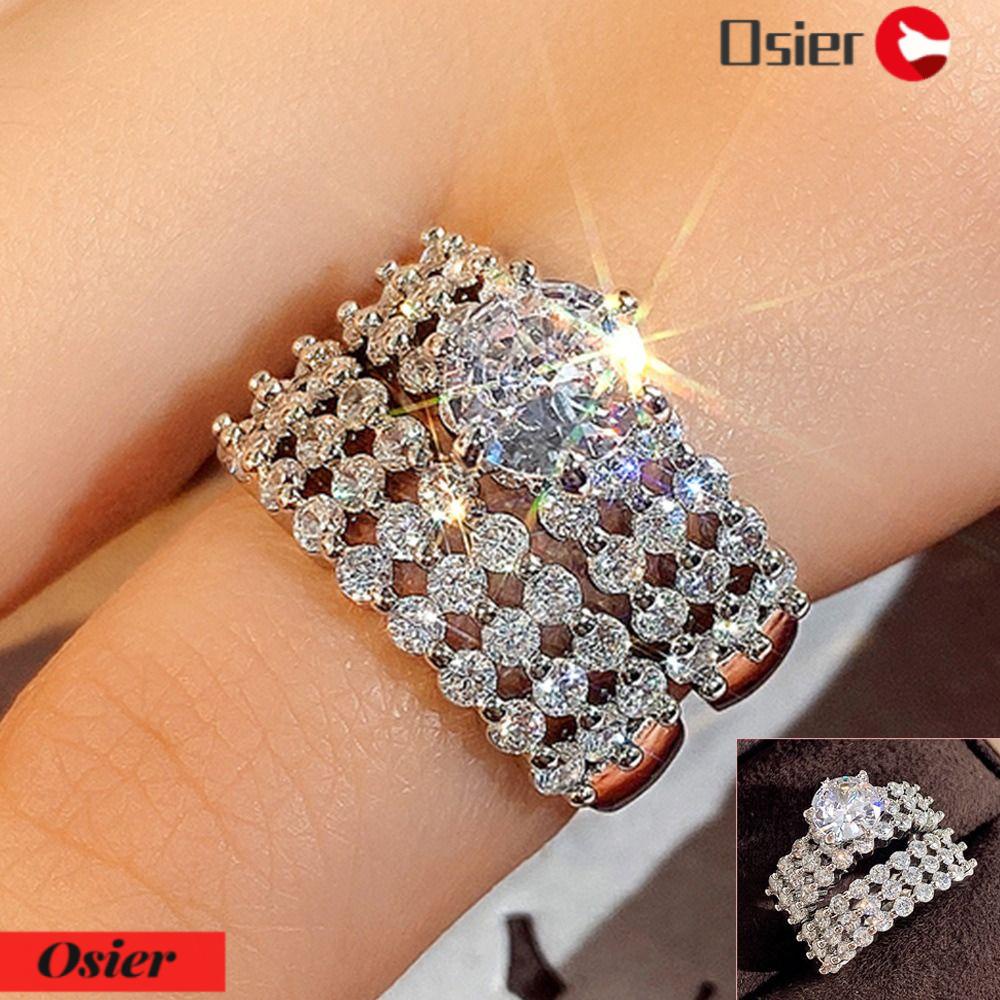 OSIER1 Bộ Nhẫn Cưới Thiết Kế Tinh Tế Thời Trang Cho Nữ