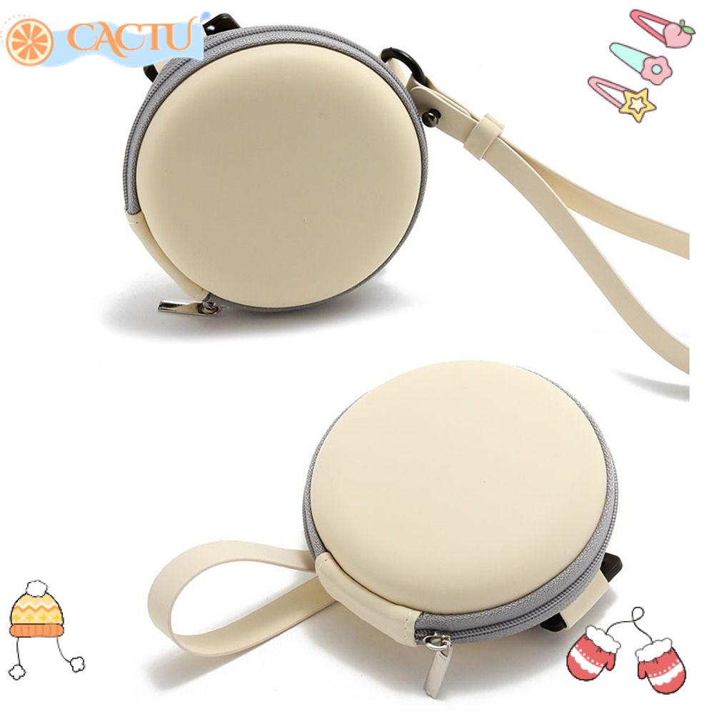 Túi Đựng Mắt Kính Dạng Gập Hình Tròn Có Khóa Kéo Phong Cách Retro Thời Trang