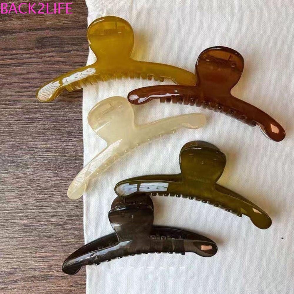 BACK2LIFE Kẹp Tóc Đuôi Ngựa Màu Thạch Hình Cá Mập Dễ Thương Sáng Tạo Thanh Lịch Dành Cho Bạn Nữ