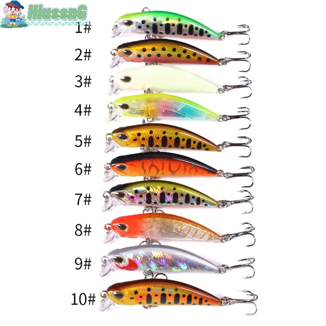 Mồi Câu Giả 5.5cm 5g 2 Lưỡi Câu 3d Chất Lượng Cao