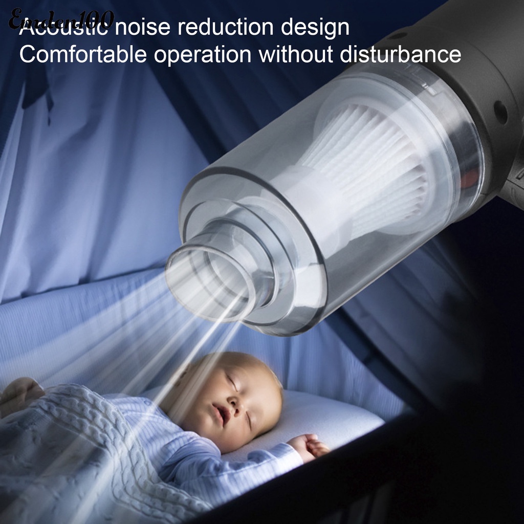 Máy Hút Bụi Mini 200mAh 120W Có Giác Hút Mạnh Dùng Trong Xe Hơi / Nhà Cửa