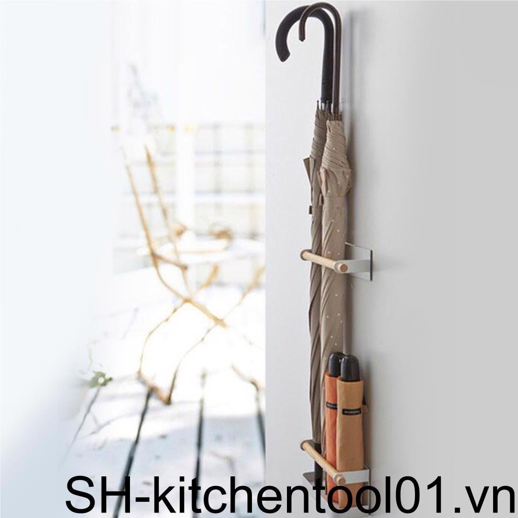 1 Bộ Giá Đỡ Dù Gắn Tường Tự Dính Tiện Dụng