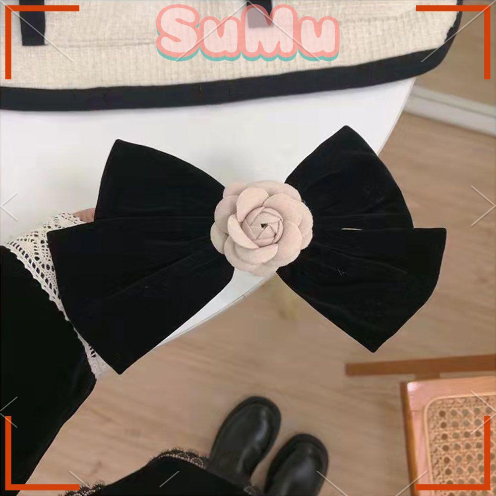 SUMU Kẹp Tóc Hình Nơ Phong Cách Retro Cho Nữ