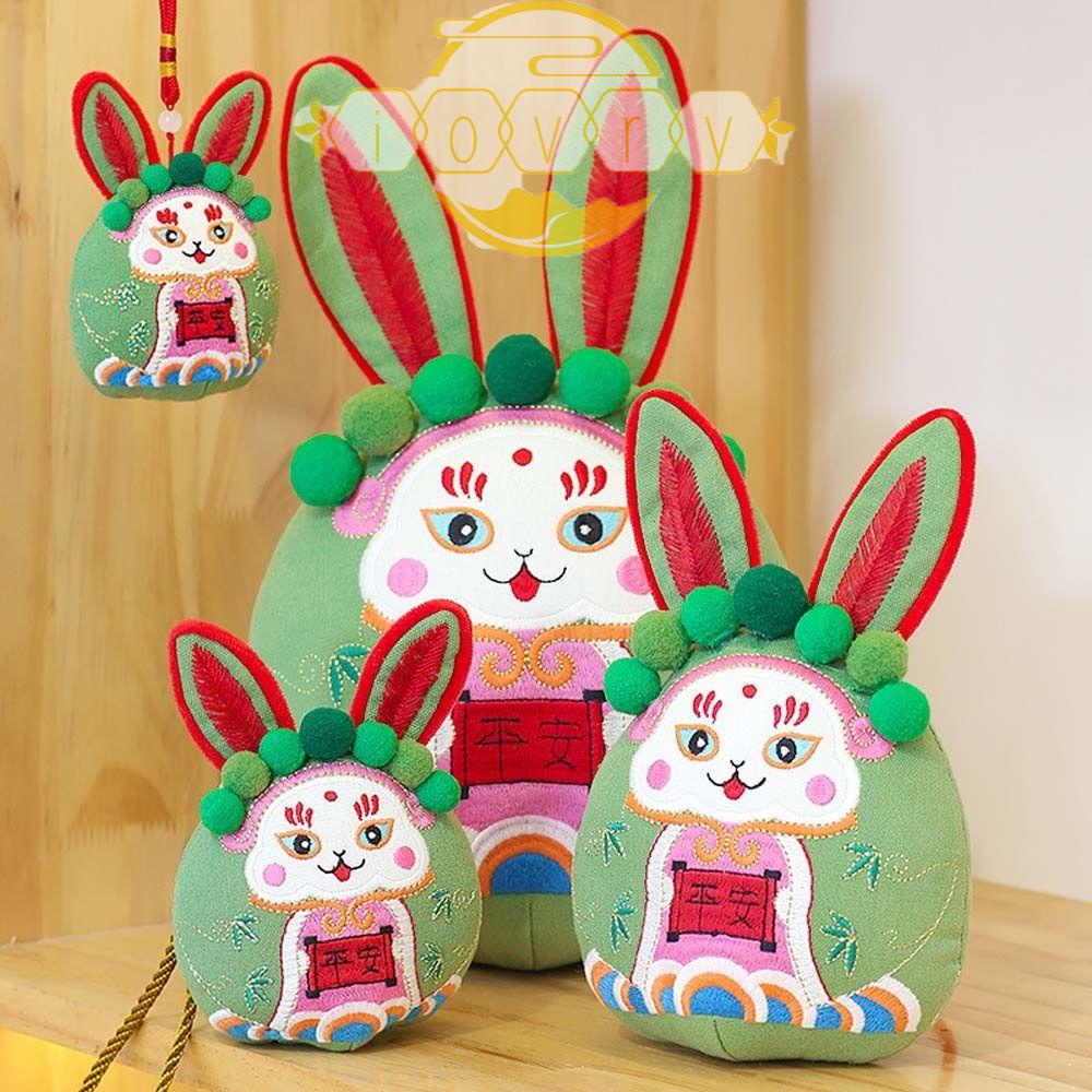 IVORY Thỏ Nhồi Bông Đồ Chơi Mềm Mại Phong Cách Trung Hoa