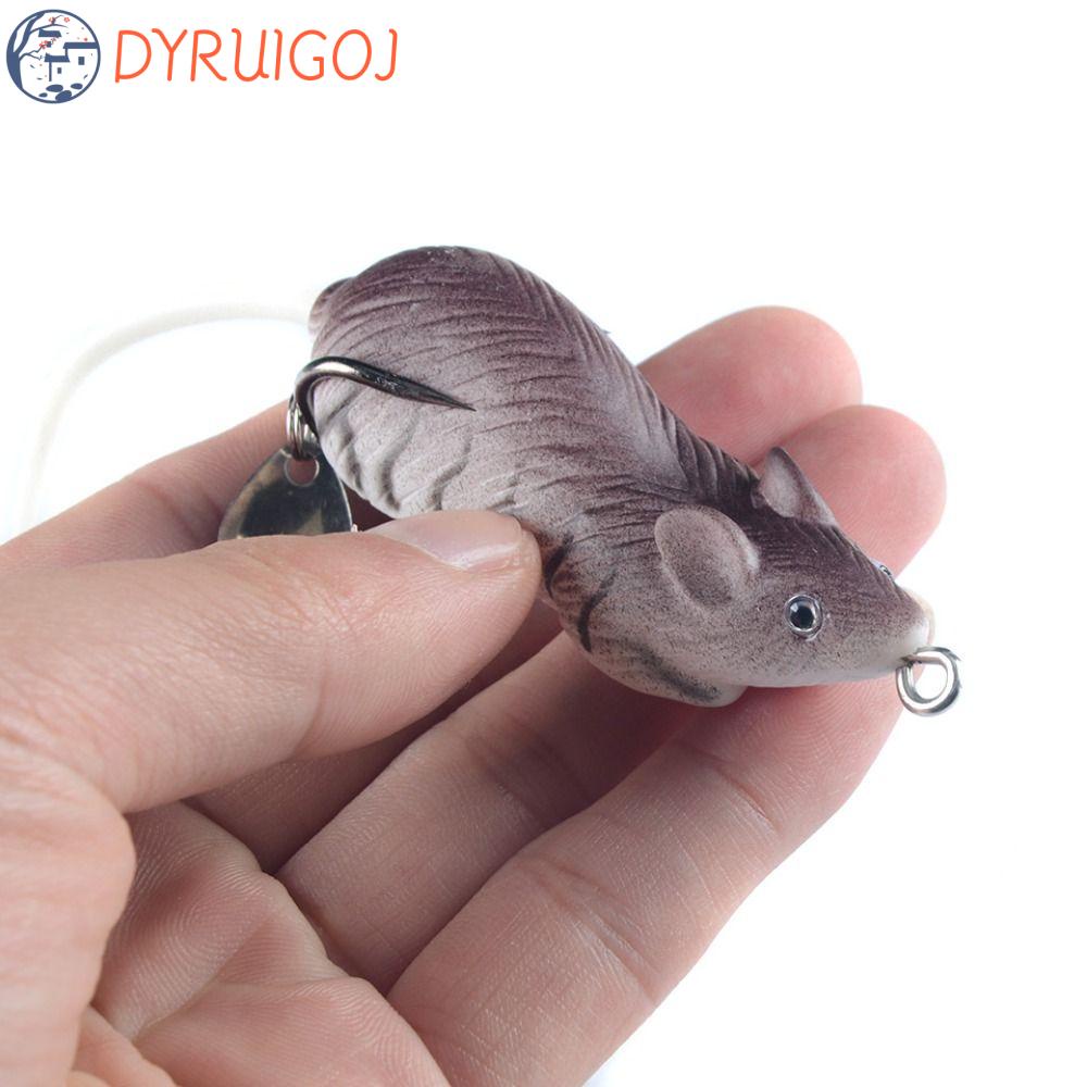 DYRUIDOJ Mồi Câu Cá Nhân Tạo Hình Chuột Màu Đen 12.5g Có Lưỡi Câu Tiện Dụng