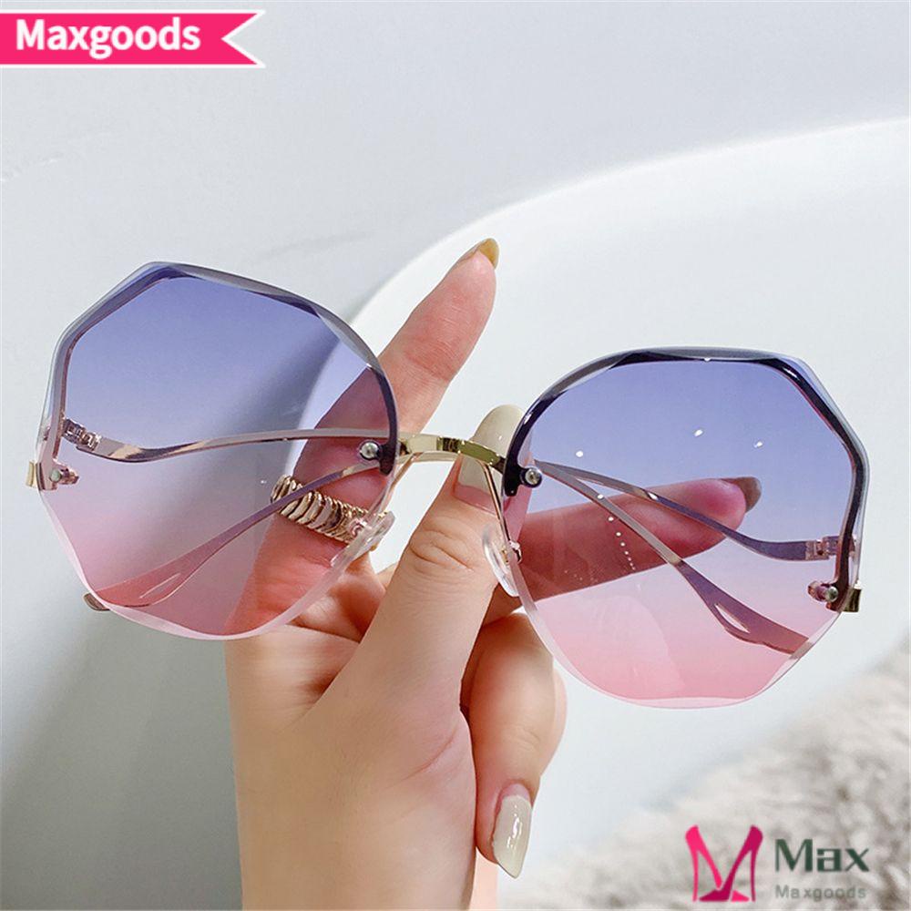 MAXG Kính Râm Thời Trang Gọng Kim Loại Tròng Cong 2021