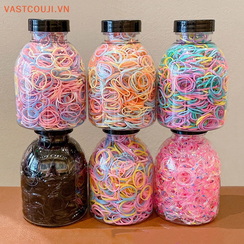 Bộ 1000 Dây Thun Buộc Tóc Nhiều Màu Sắc Dùng Một Lần Tiện Dụng