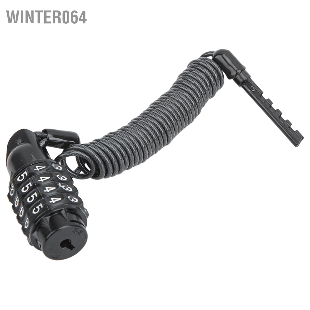 Winter064 Mũ bảo hiểm xe máy đa năng Khóa &amp; mã cáp kết hợp PIN Carabiner