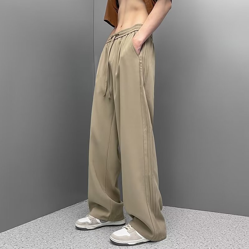 Quần Dài Dáng Rộng Chất Lụa Lạnh Thời Trang Xuân Thu Cho Nam