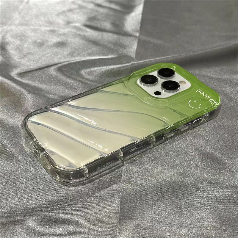 Ốp Điện Thoại Mềm Trong Suốt Họa Tiết Mặt Cười Màu Gradient Cho Iphone 7 Xr / 1312 8 14Promax 11 / plus