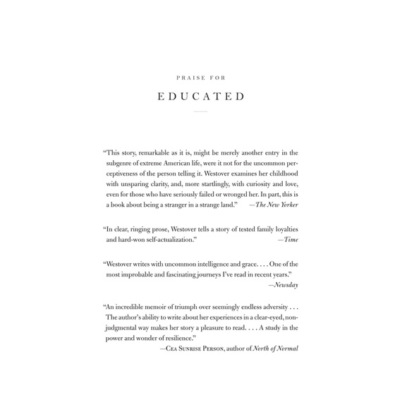 Educated: A Memoir