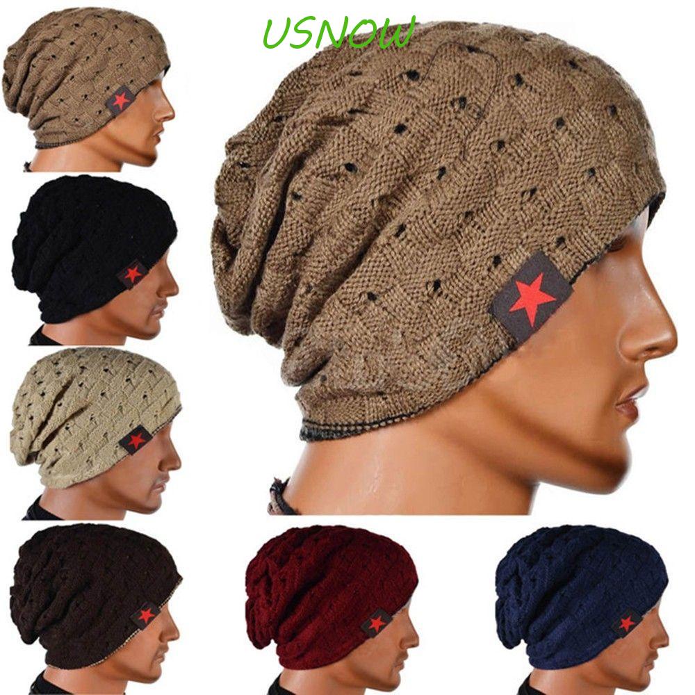 USNOW 1 Chiếc Mũ Len Beanie Rộng Vành Giữ Ấm Cho Nữ