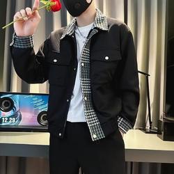 Áo khoác nam tay dài áo khoác nam ngầu phong cách thời trang áo khoát nam cao cấp  cổ đứng harajuku cho nam giới áo khoác nam đẹp unisex chất lượng cao zipper splice lưới đa túi dài tay áo