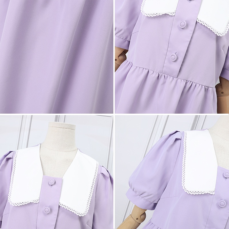 ZANZEA Đầm Mini Tay Ngắn Màu Trơn Dáng Rộng Phong Cách Hàn Quốc Thời Trang Cho Nữ