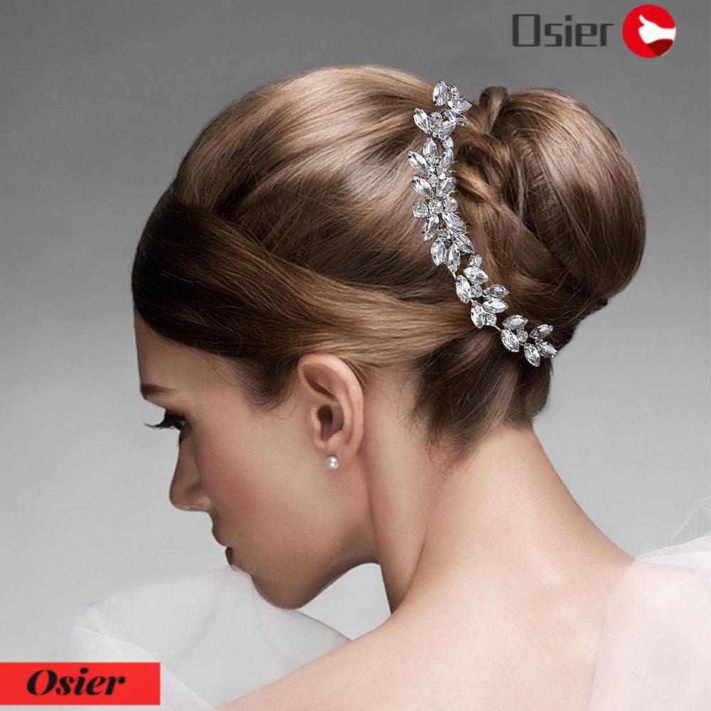 OSIER1 Lược Cài Tóc Cô Dâu Đính Đá Sang Trọng