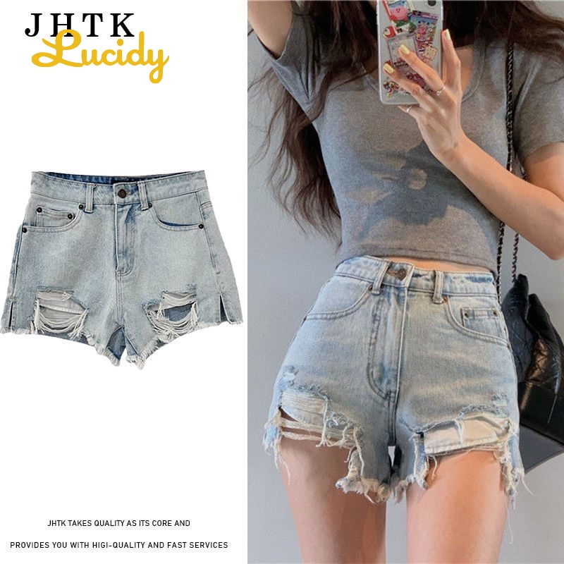 Lucidy quần đùi nữ quần short nữ jean Miễn phí mùa hè nổ lỏng lẻo mỏng A97L05G A97L05G