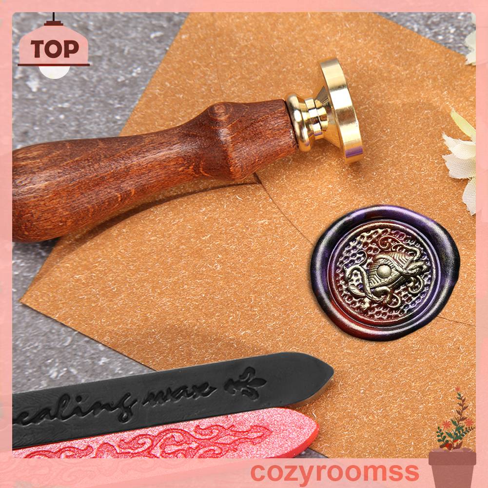 Đầu Sáp Bằng Đồng Tráng Men Hình Động Vật Phong Cách Vintage Trang Trí Sổ Tay