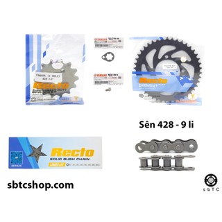 NSD Nhông sên dĩa Recto đen Yamaha YB125 chính hãng Thái Lan