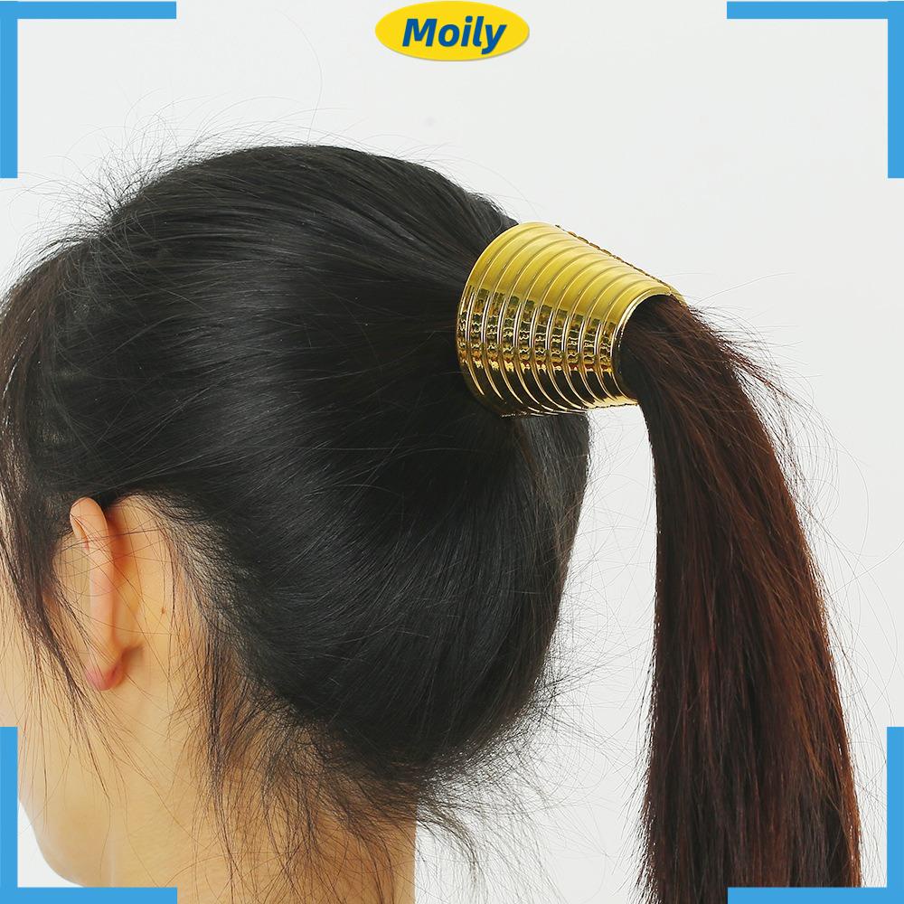 Kẹp Tóc Đuôi Ngựa Màu Vàng Đen Thời Trang Đa Năng Dành Cho Nữ