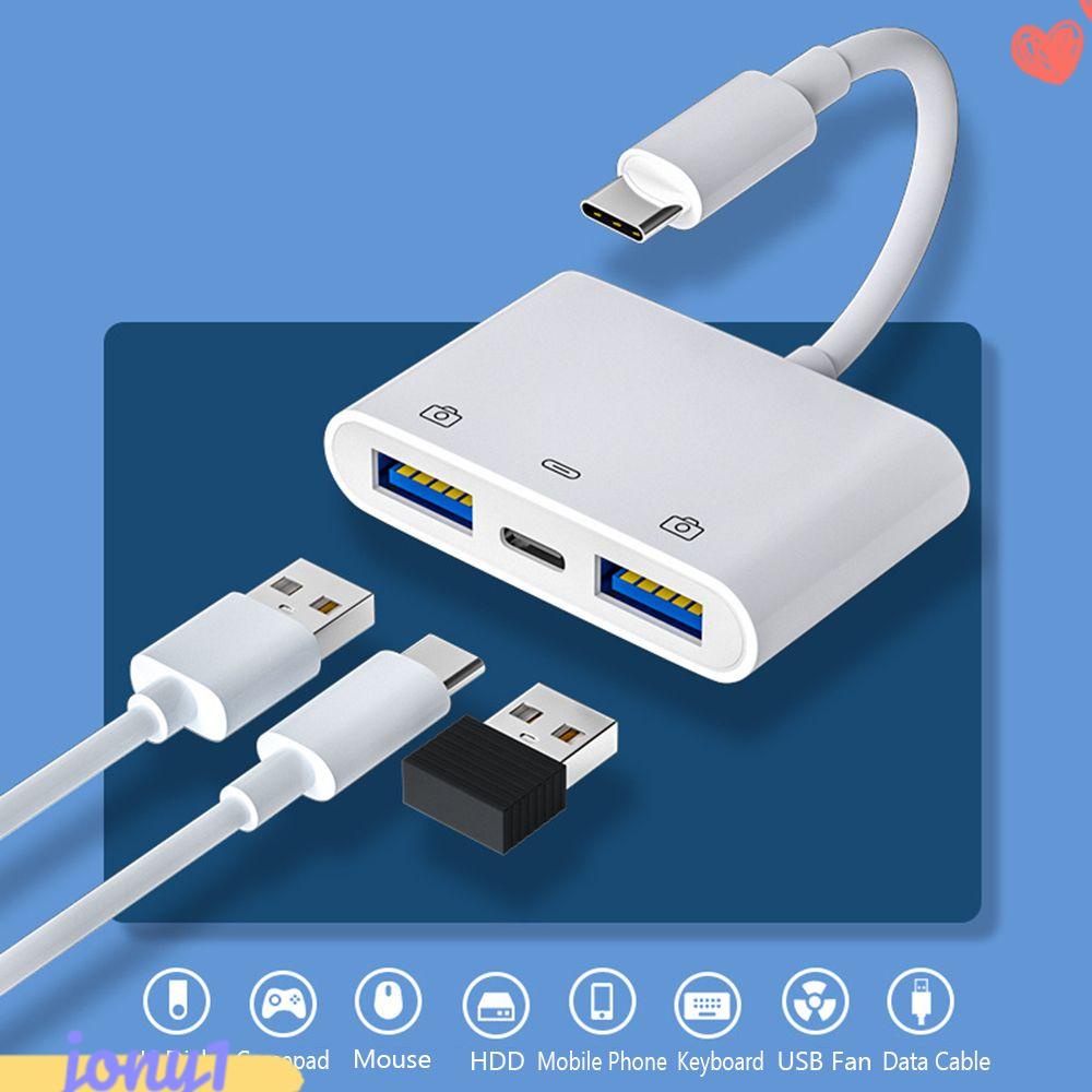 JONYE Đầu Đọc Thẻ Nhớ USB 3.0 Type C 3 Trong 1 Tiện Dụng